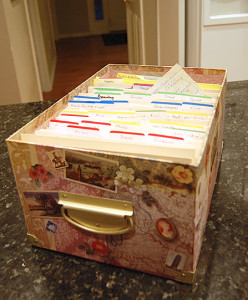 recipe box idea