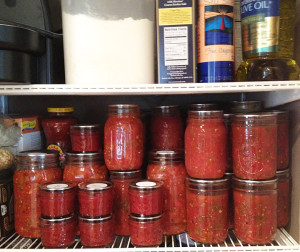 canned tomatoes in my pantry